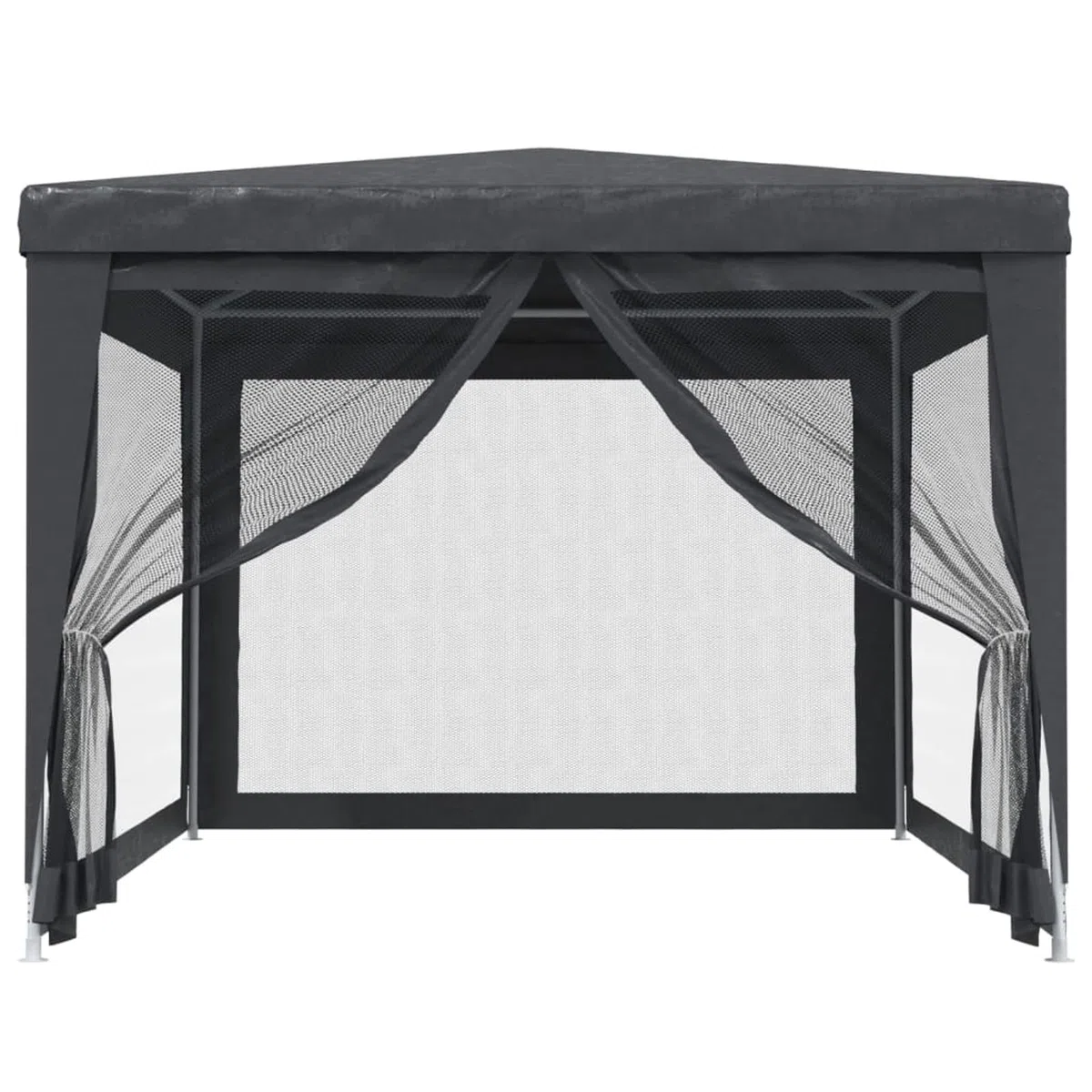 Tente de jardin 3 x 4 m Gazebo pour jardin tonnelle avec 4 parties latérales moustiquaire avec fermeture éclair protection UV pour patio extérieur événements fête gris anthracite