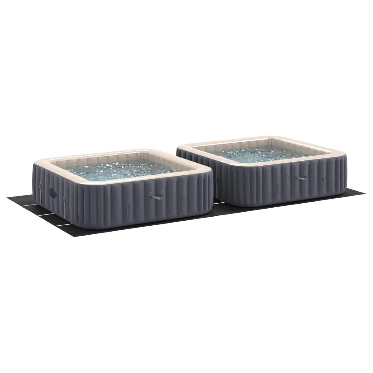 Tapis de Piscine Noir en Tissu Non tissé 820 x 420 x 0,1 cm, bâche Couverture Tapis Sol Protection Filet hivernage été Solaire Thermique chauffante Bulle pour Piscine Spa Jacuzzi extérieur