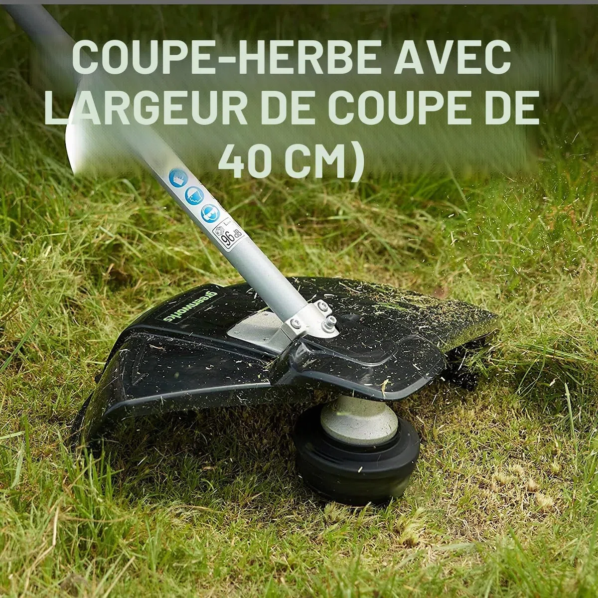 Greenworks Coupe-Bordure & Débroussailleuse à Fil Électrique 230V 40cm, Fil de Coupe 20m