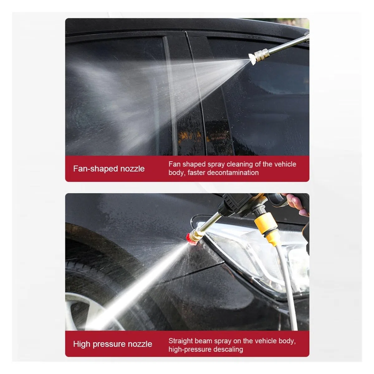 Pistolet d'arrosage avec embout multi-jets, Générateur de mousse sans fil du nettoyeur à pression 12000mA lavage voiture 70BAR
